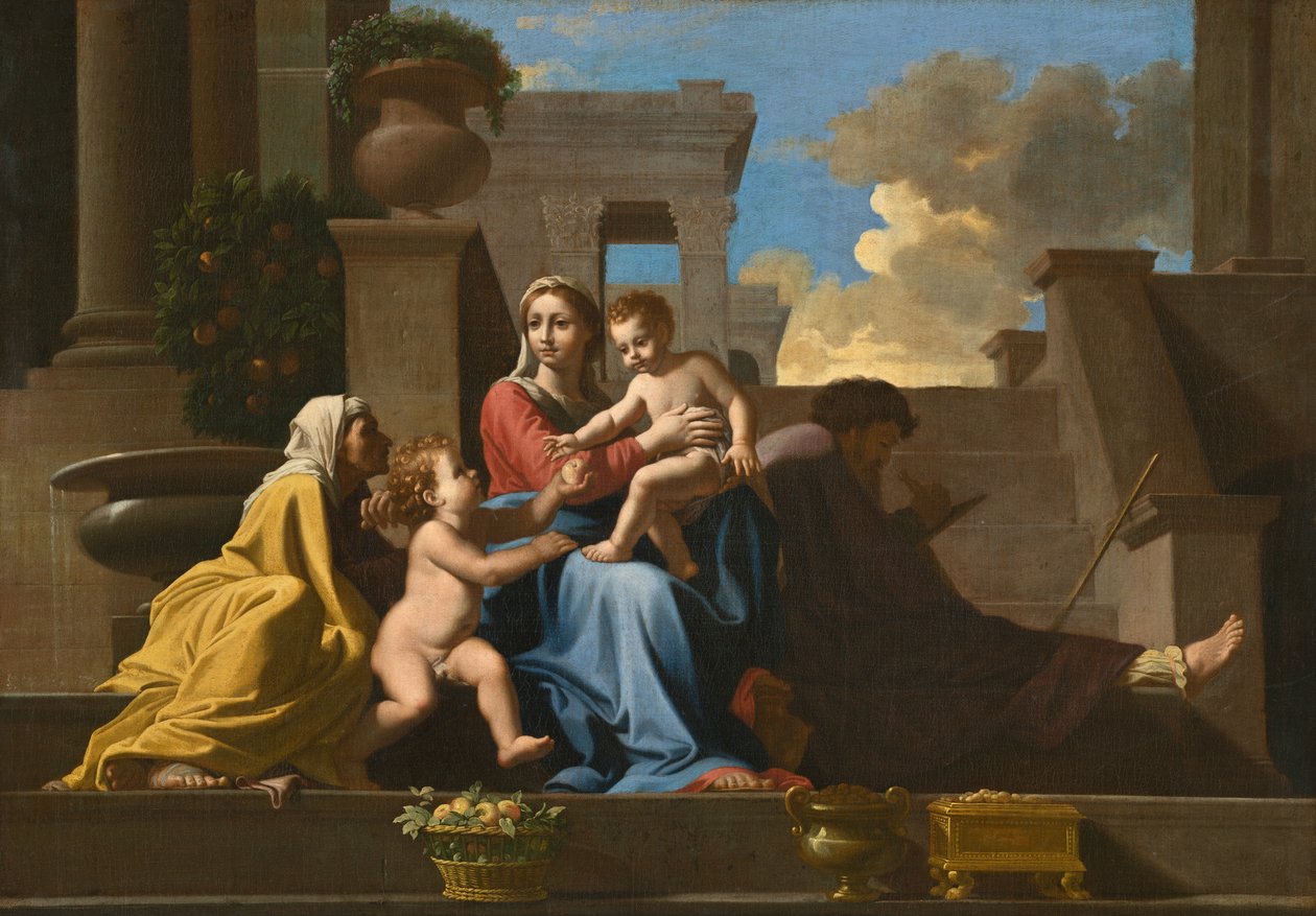 Święta Rodzina na Schodach autorstwa after Nicolas Poussin