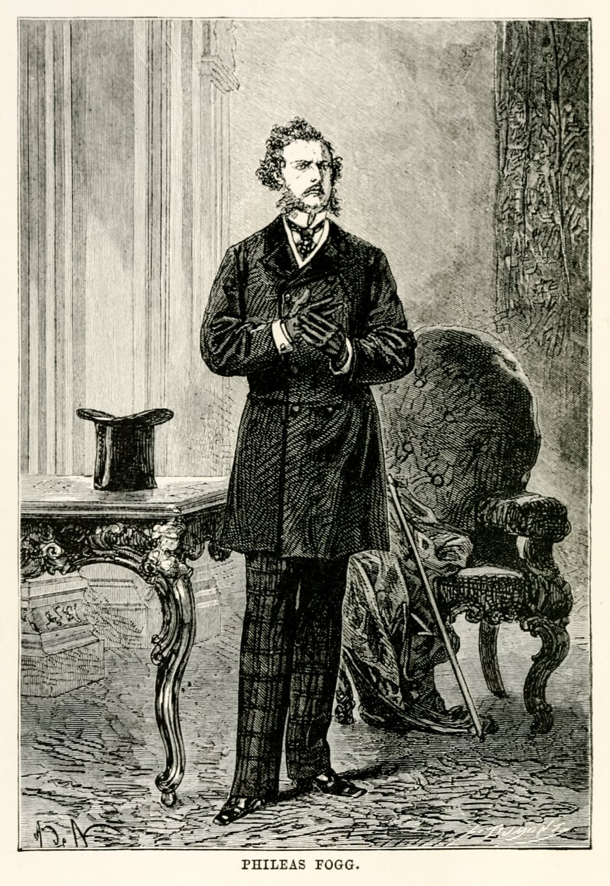 Phileas Fogg, z Dookoła świata w osiemdziesiąt dni autorstwa Julesa Verne
