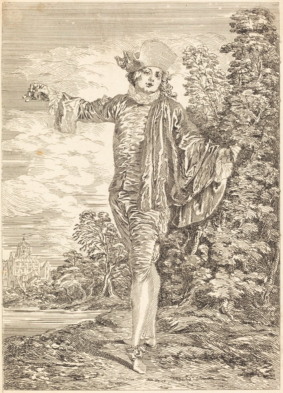 Obojętny (obojętny) autorstwa after Antoine Watteau