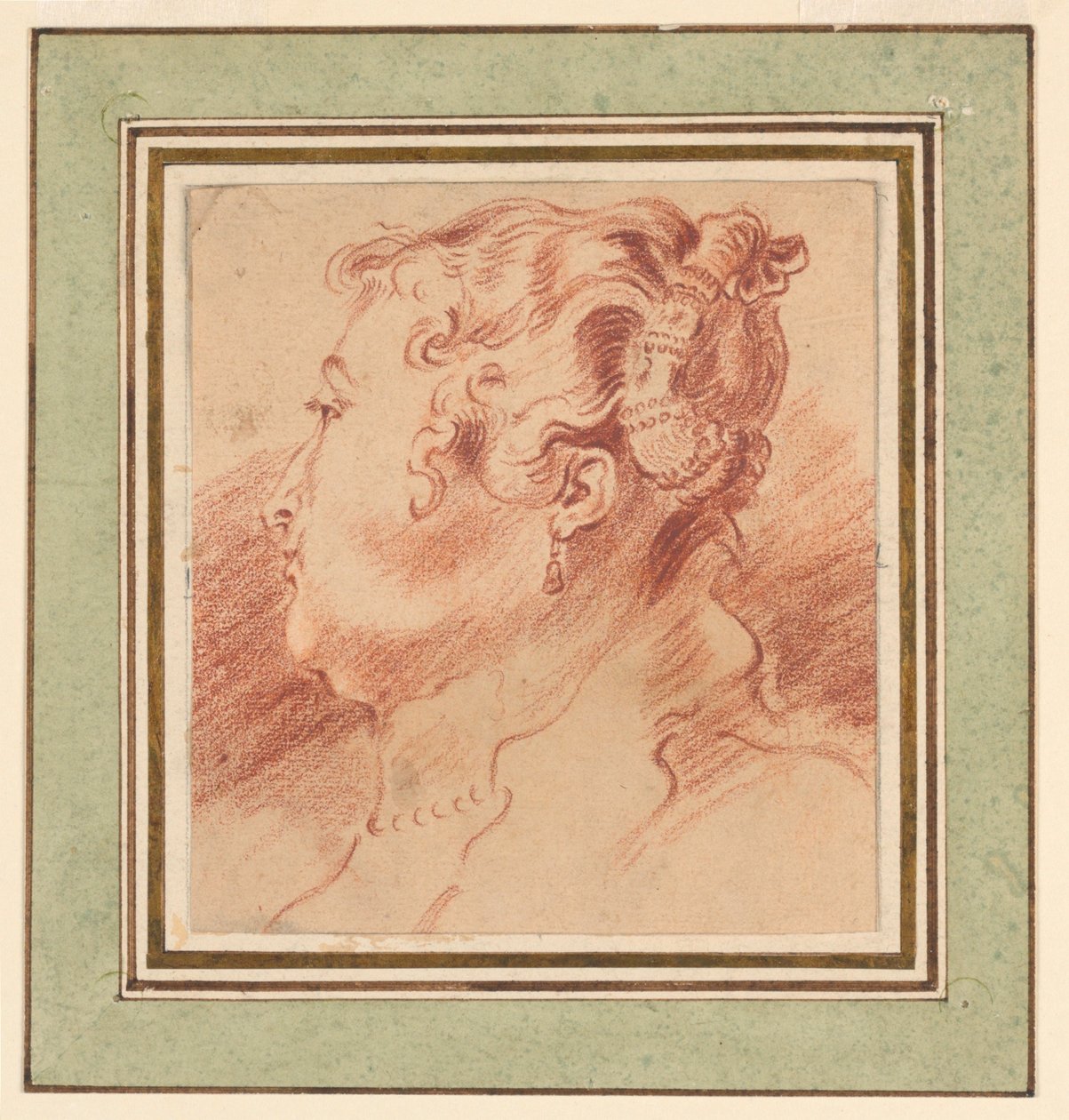 Studium głowy kobiety autorstwa after Antoine Watteau