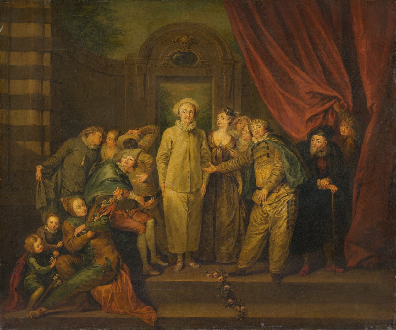 Włoscy komicy (kopia) autorstwa after Antoine Watteau