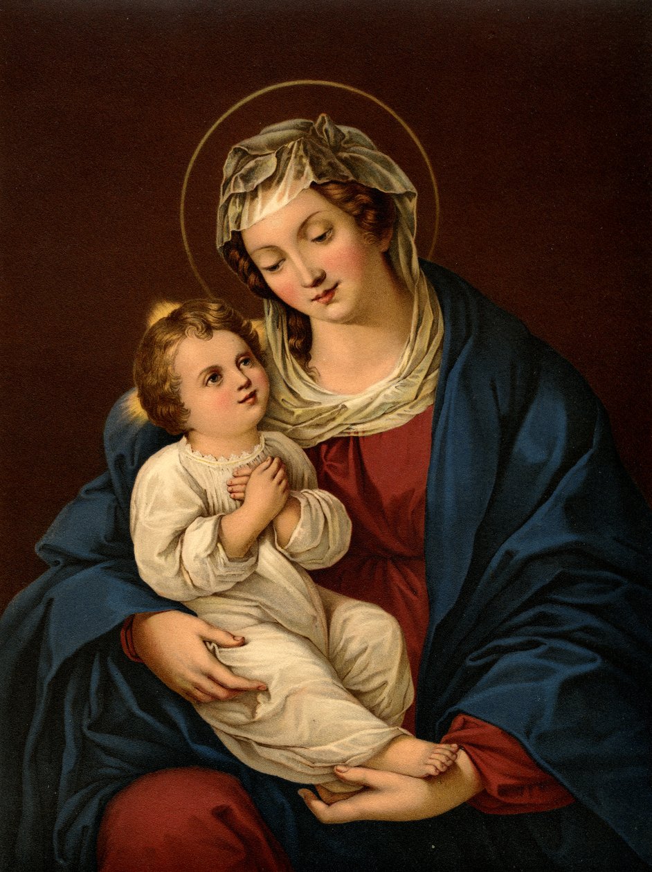 Matka Boska z Dzieciątkiem Jezus autorstwa after Bartolome Esteban Murillo