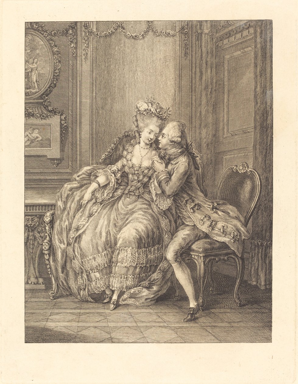 Naciskający kochanek autorstwa after Charles Eisen