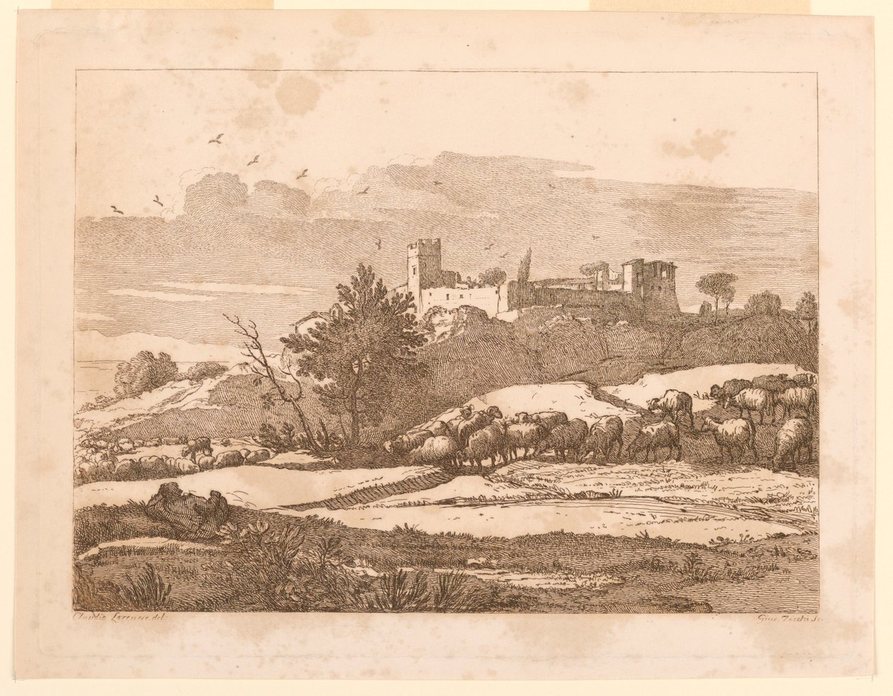 Krajobraz z zamkiem autorstwa after Claude Lorrain