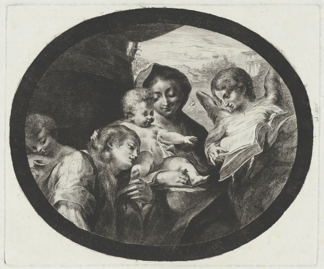 Dziewica i Dzieciątko z Aniołami autorstwa after Correggio Vivant Denon