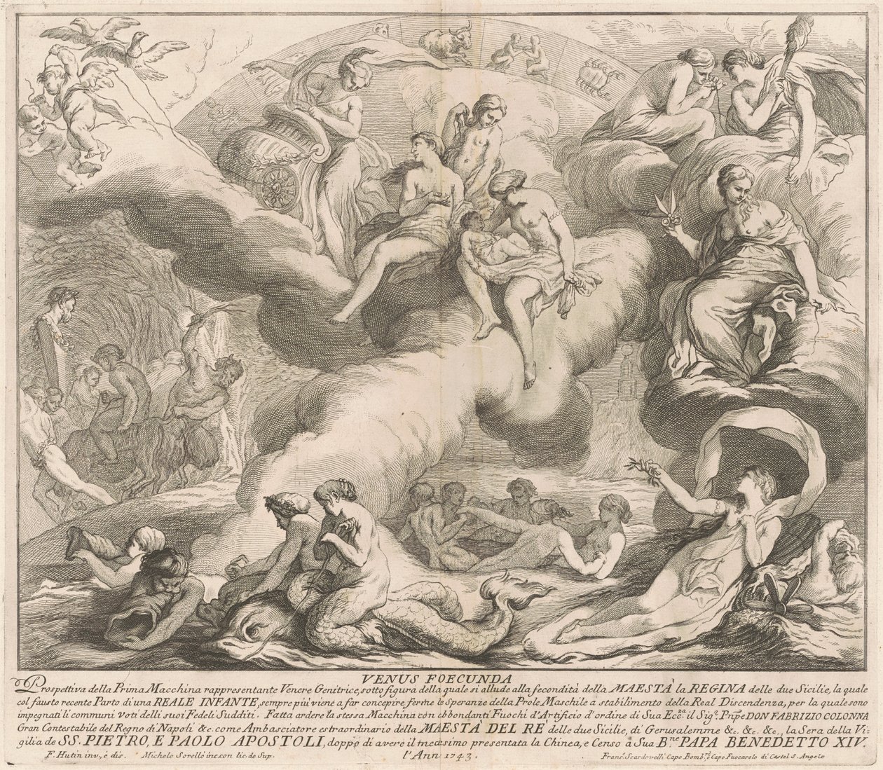 Prima Macchina dla Chin z 1743 roku: Venus Genetrix autorstwa after François Hutin Miguel de Sorellò