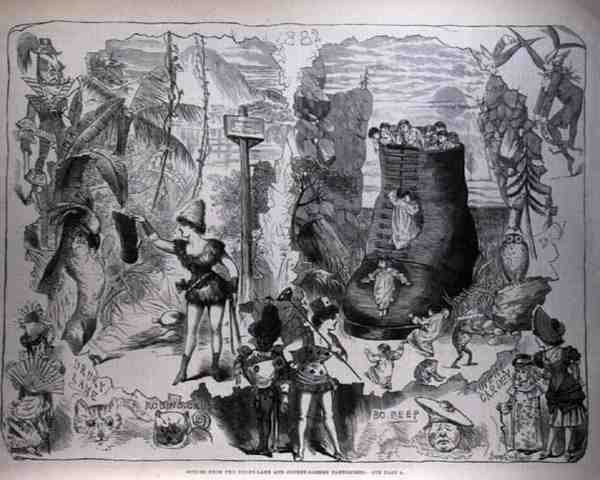 Sceny z pantomim Drury Lane i Covent Garden, z The Illustrated London News, 7 stycznia 1882 autorstwa after George Cruikshank