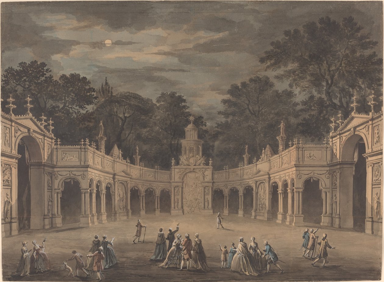 Projekt iluminacji z okazji urodzin króla Jerzego III autorstwa after Giovanni Battista Cipriani Robert Adam