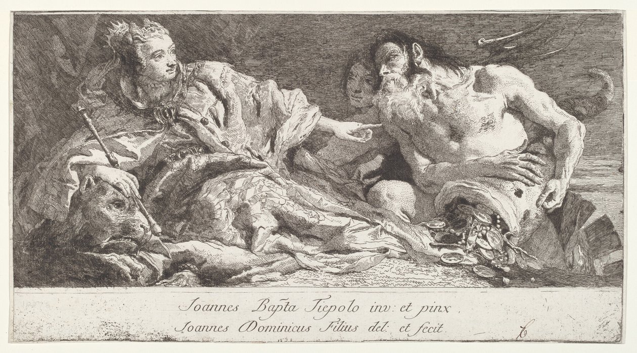 Wenecja odbiera hołd Neptuna autorstwa after Giovanni Battista Tiepolo Giovanni Domenico Tiepolo