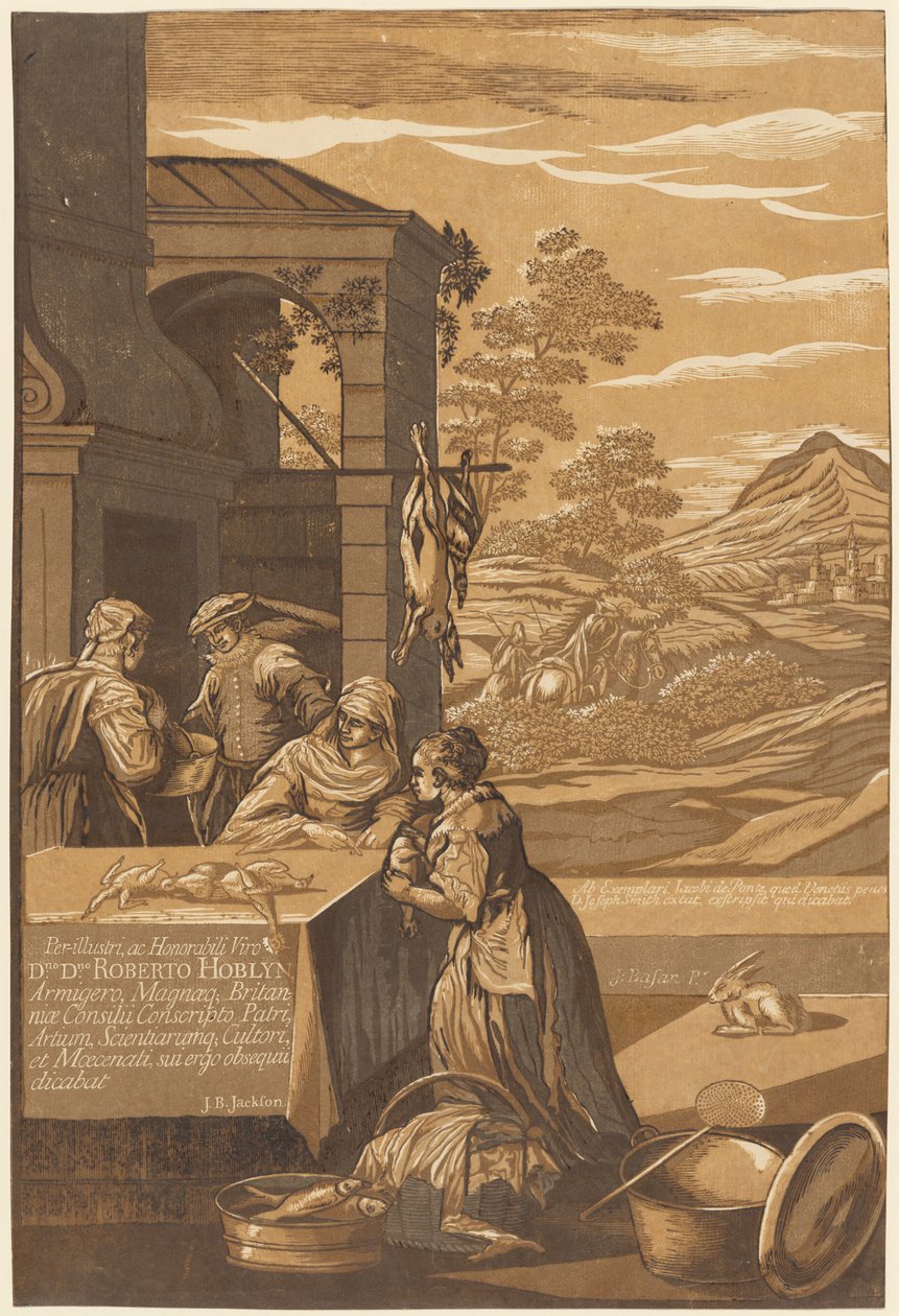 Nurkowie i Łazarz (lewy panel) autorstwa after Jacopo Bassano John Baptist Jackson