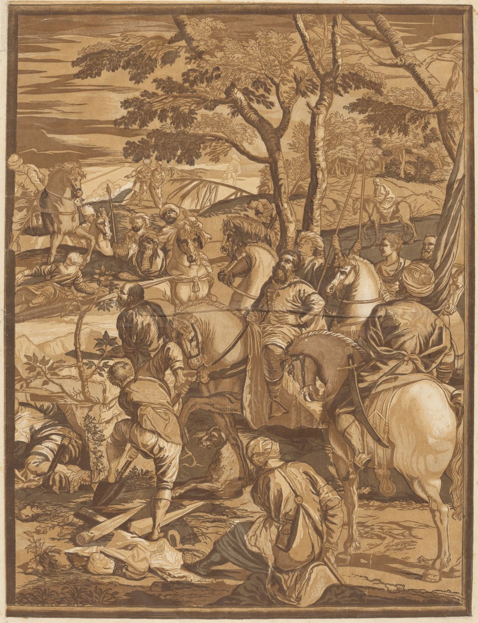 Ukrzyżowanie (prawy panel) autorstwa after Jacopo Tintoretto John Baptist Jackson