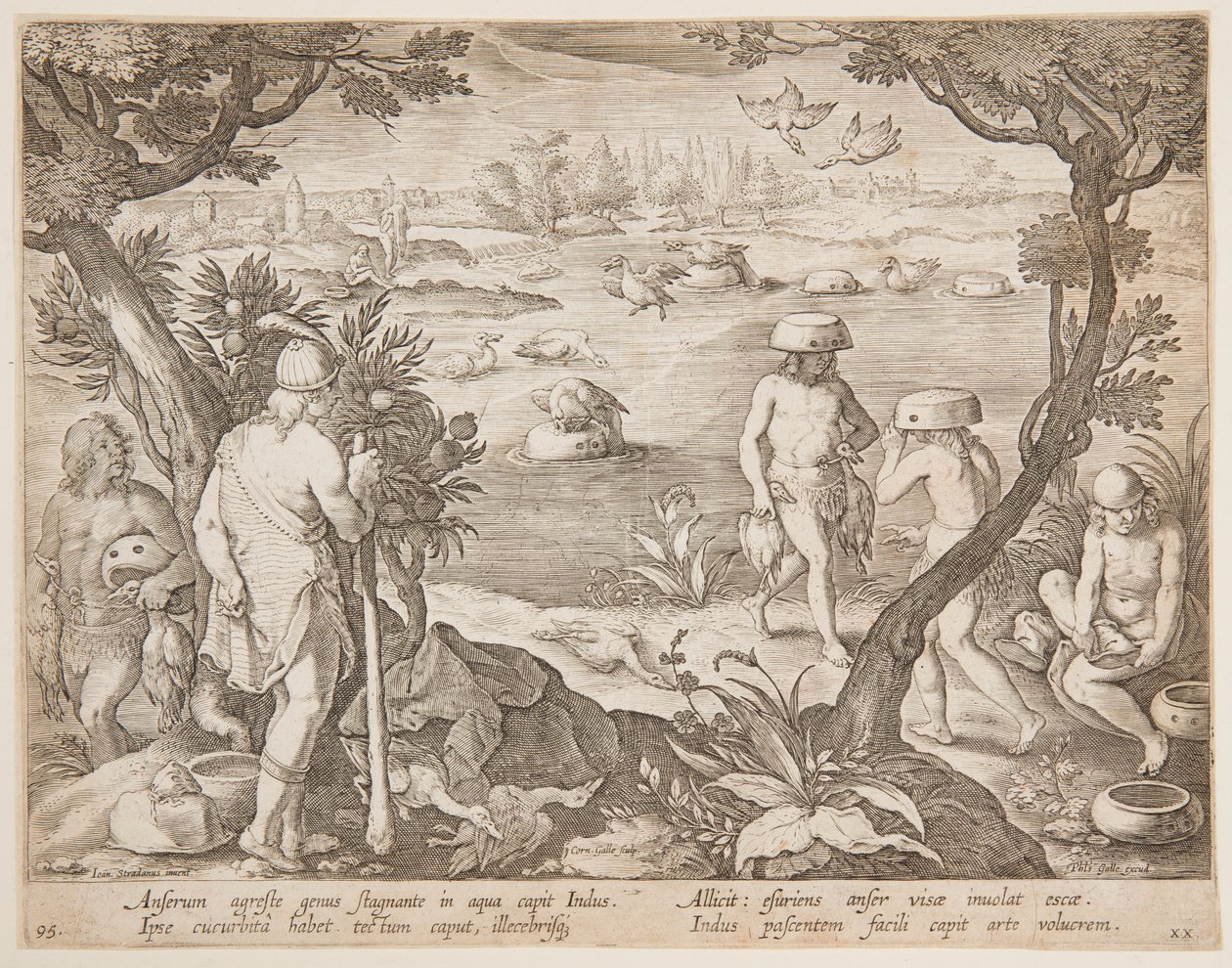 Łapanie gęsi autorstwa after Jan van der Straet, called Stradanus