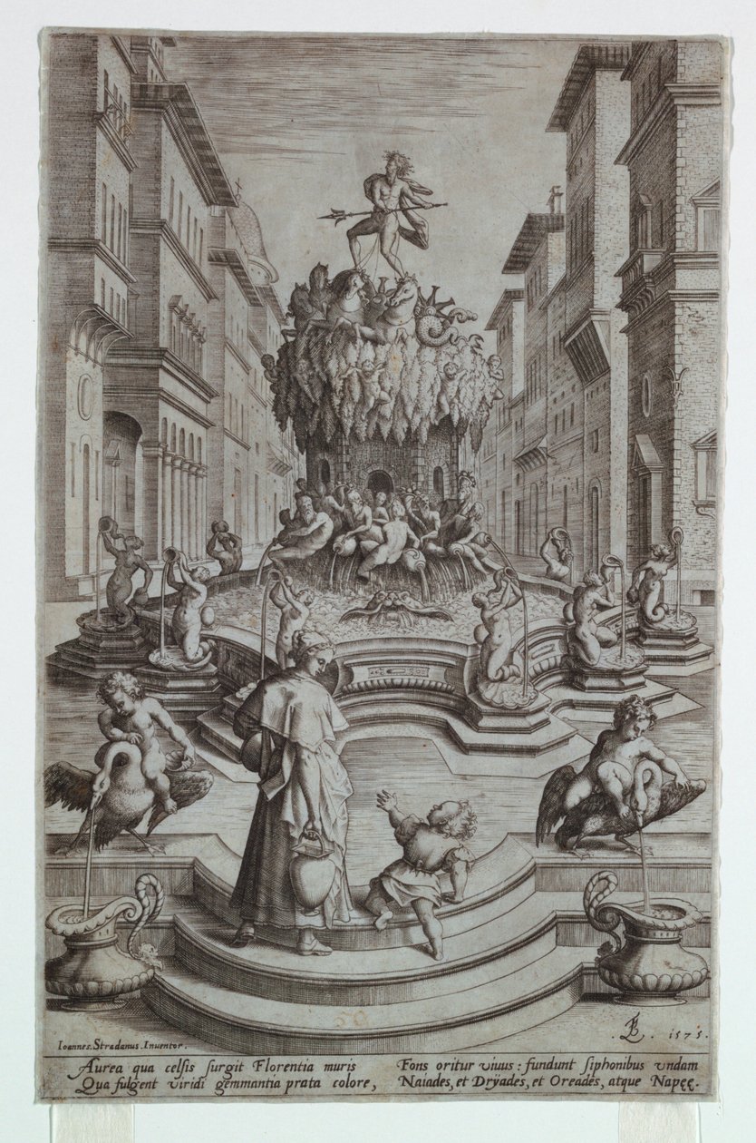 Fontanna Neptuna, Florencja autorstwa after Jan van der Straet, called Stradanus