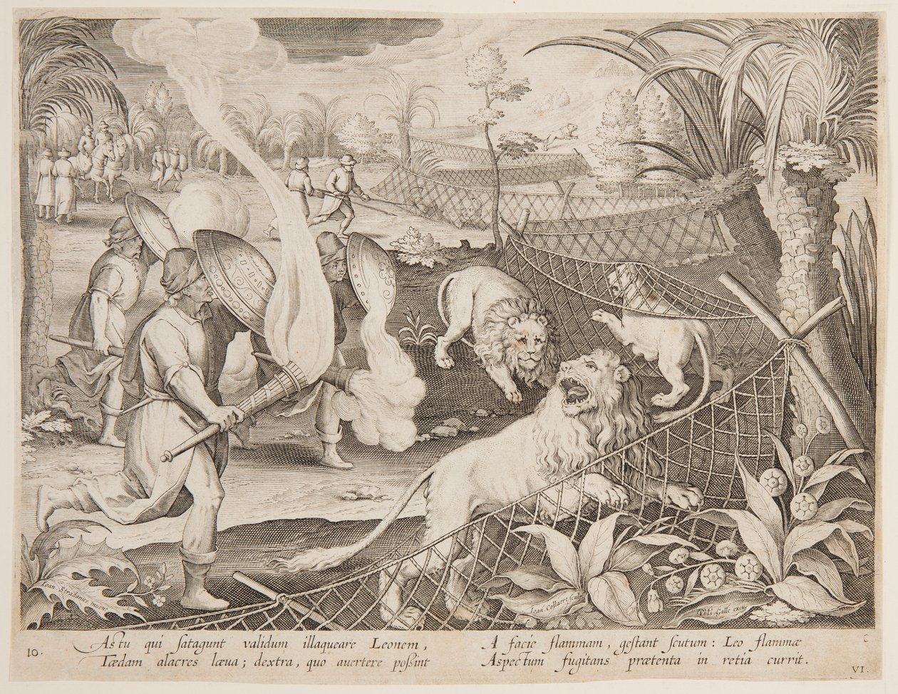 Pułapka na lwa autorstwa after Jan van der Straet, called Stradanus