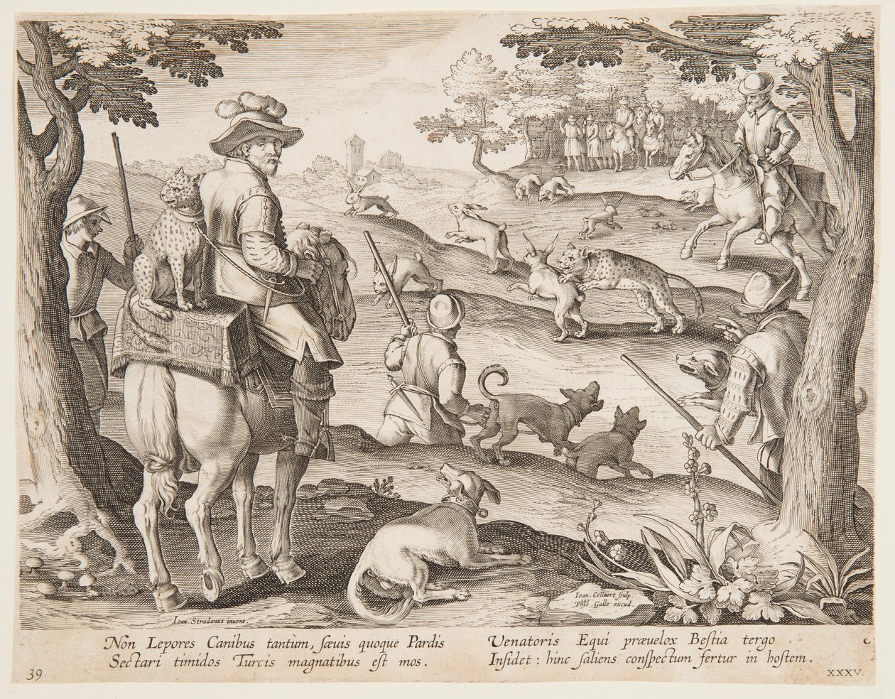 Polowanie na króliki autorstwa after Jan van der Straet, called Stradanus
