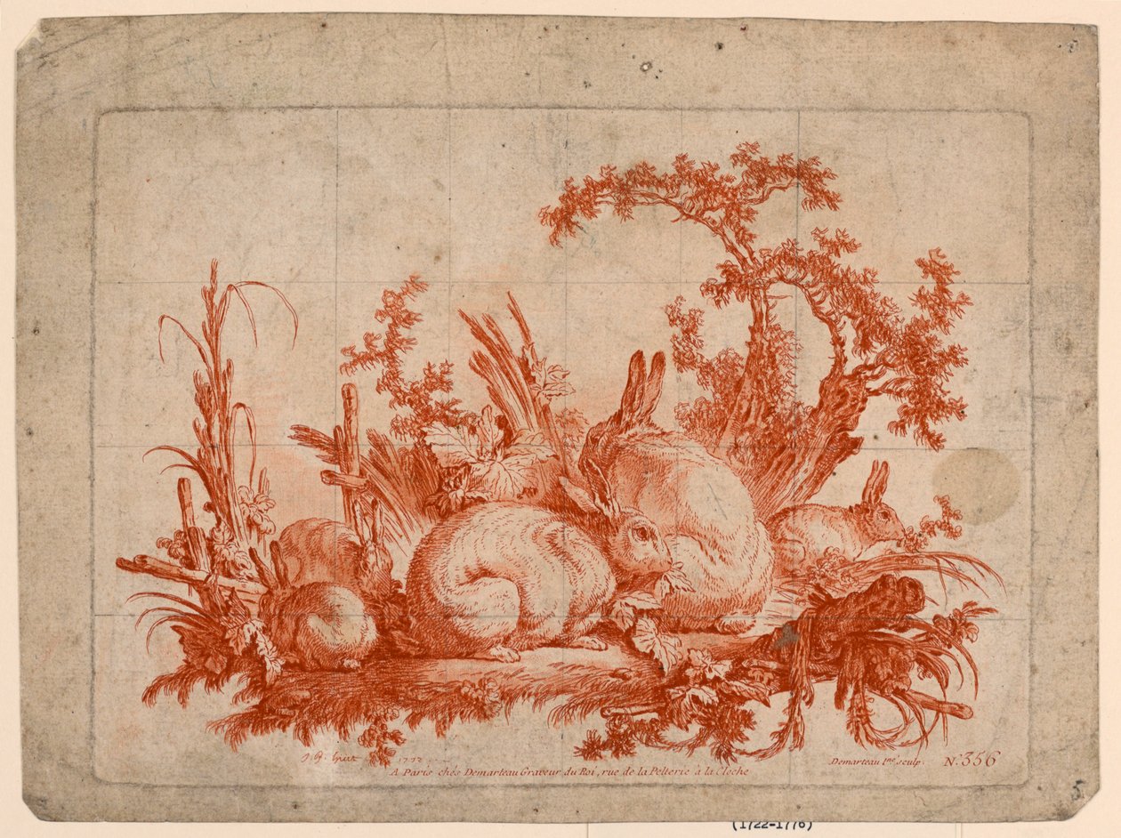 Rodzina Królików autorstwa after Jean Baptiste Huet