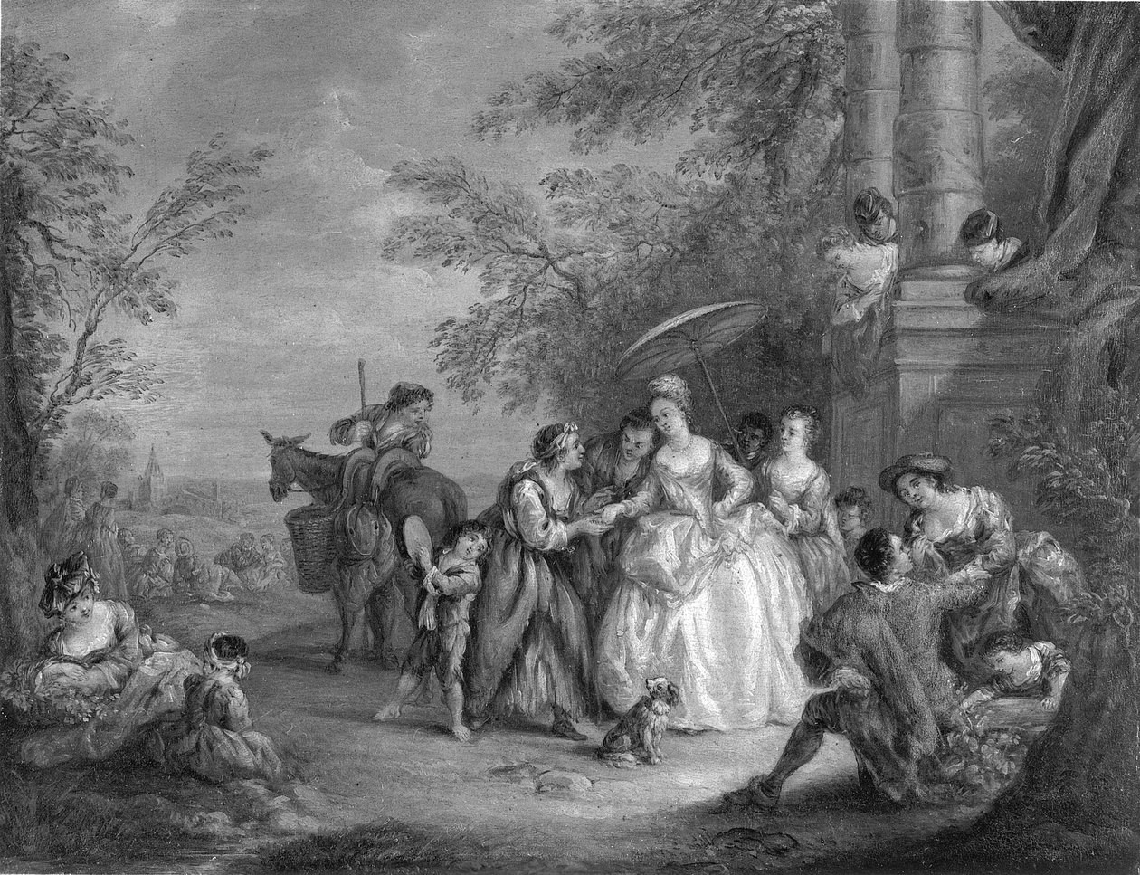 La Bonne Aventure (Wróżenie z fusów) autorstwa after Jean Baptiste Joseph Pater