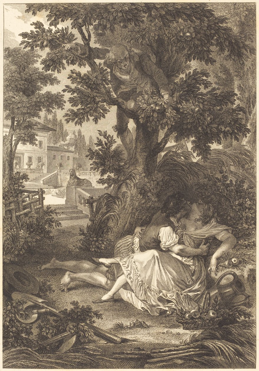 Zakład trzech plotek: Grusza autorstwa after Jean Baptiste Mallet