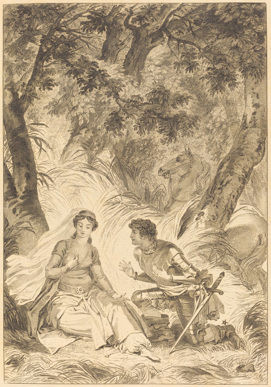 Oblubienica króla Garbe: rycerz autorstwa after Jean Honoré Fragonard