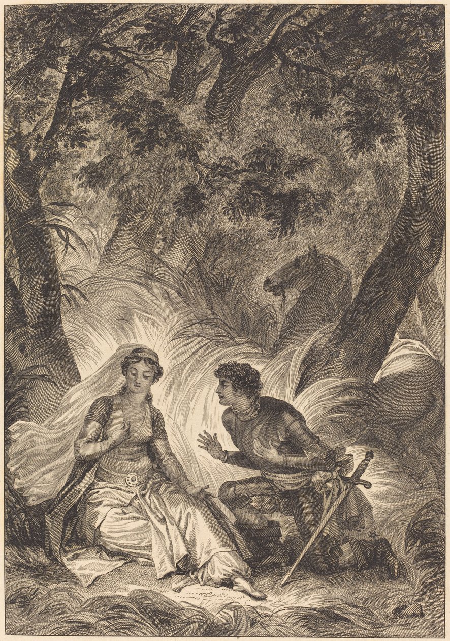 Oblubienica króla Garbe: rycerz autorstwa after Jean Honoré Fragonard
