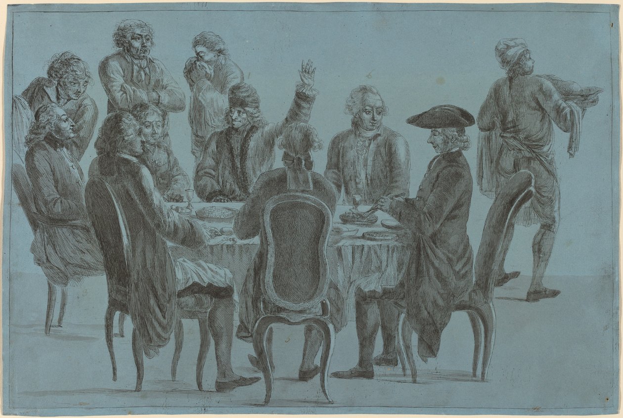 Posiłek filozofów autorstwa after Jean Huber