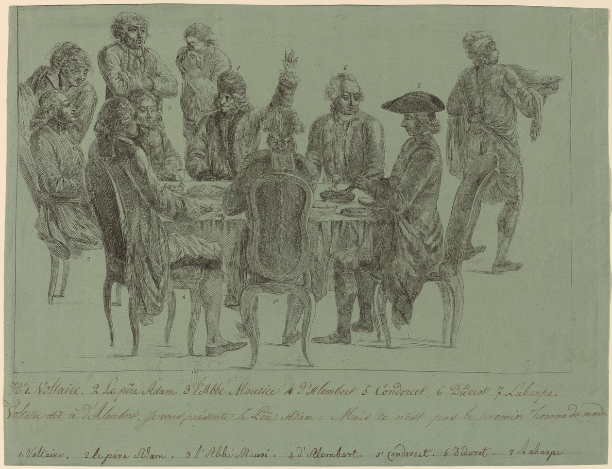 Posiłek filozofów autorstwa after Jean Huber