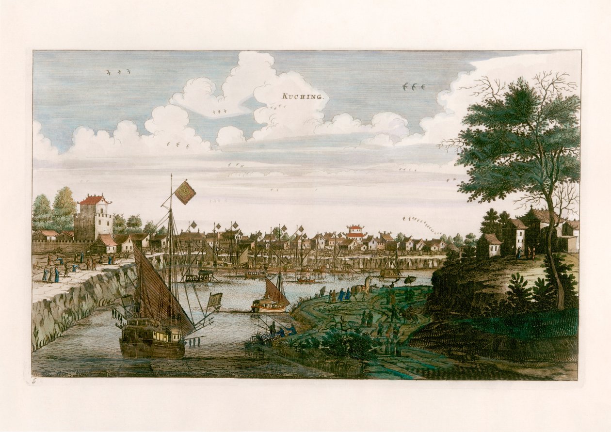 Kuching autorstwa after Johannes Nieuhof