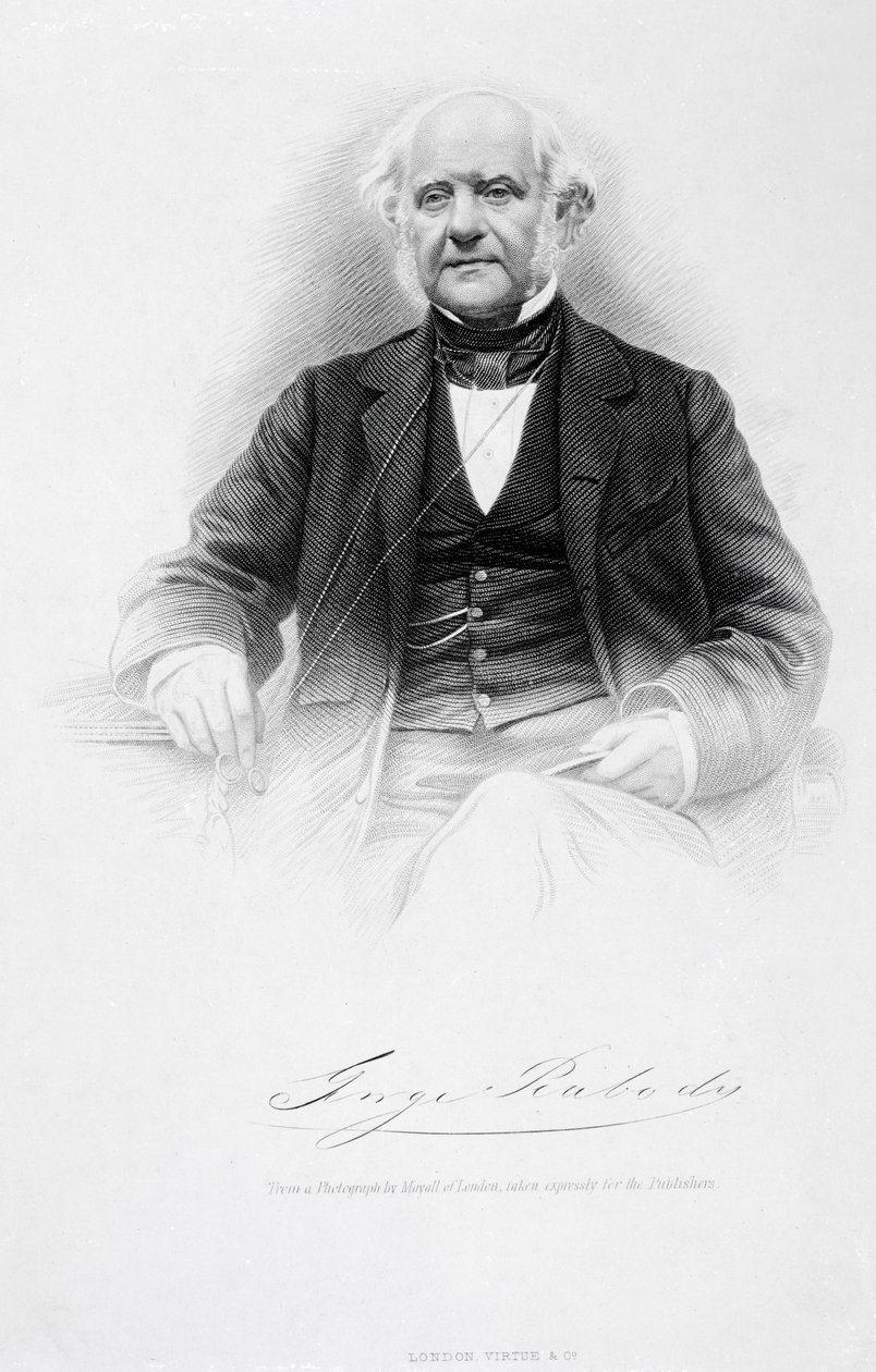 George Peabody, ok. 1850 autorstwa John Jabez Edwin Paisley Mayall
