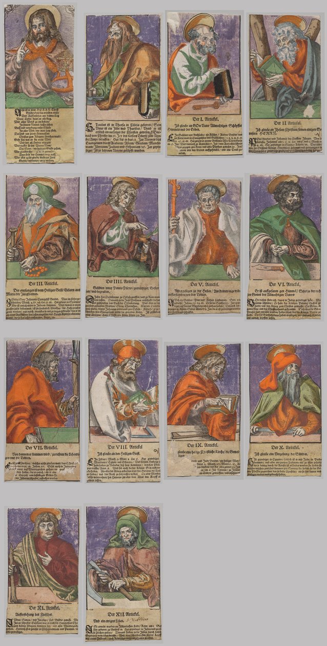 Chrystus, Dwunastu Apostołów i Święty Paweł autorstwa after Lucas Cranach the Elder
