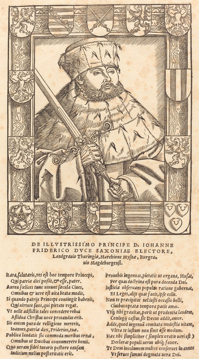 Jan Fryderyk Wielkoduszny w szatach elektorskich autorstwa after Lucas Cranach the Younger