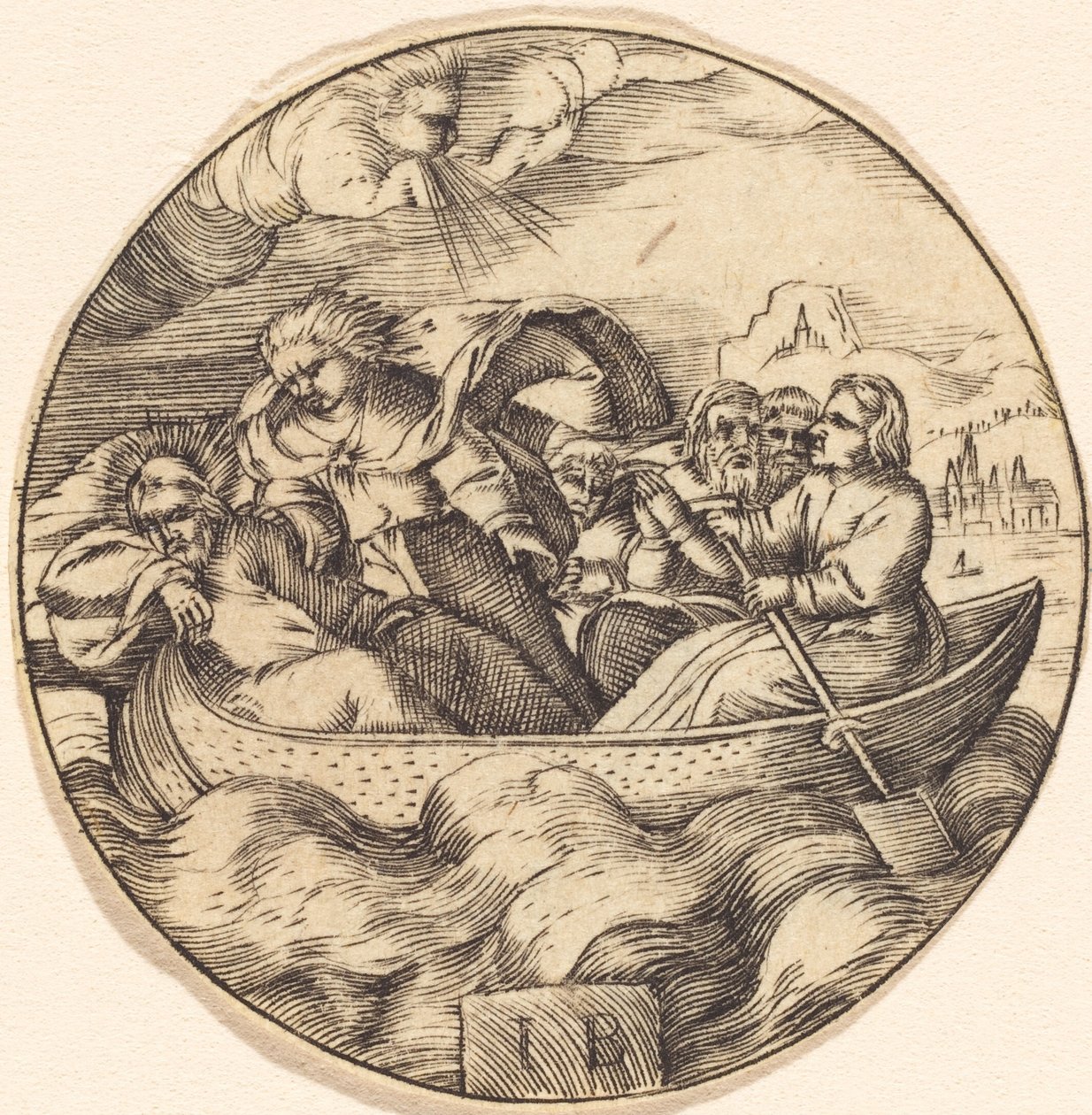 Chrystus ucisza burzę autorstwa after Master IB