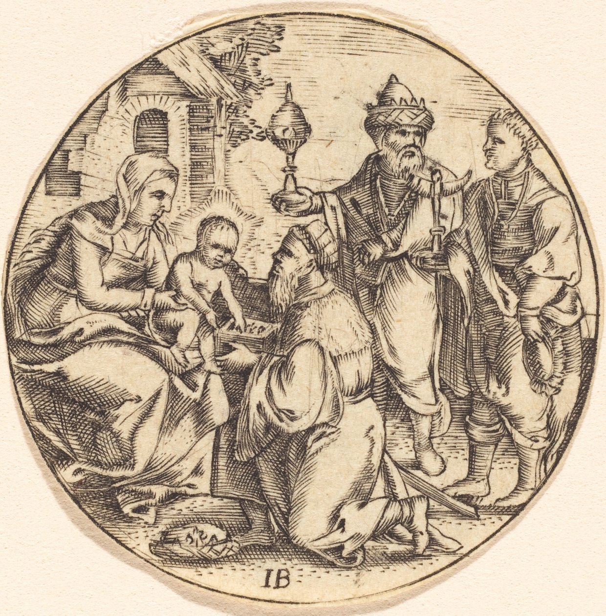 Pokłon Trzech Króli autorstwa after Master IB