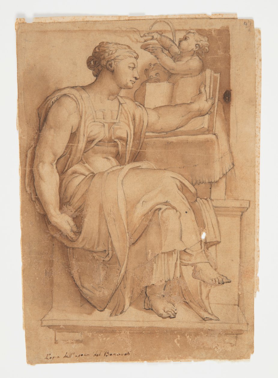 Sybilla erytejska ze stropu Kaplicy Sykstyńskiej wg Michała Anioła autorstwa after Michelangelo Buonarroti