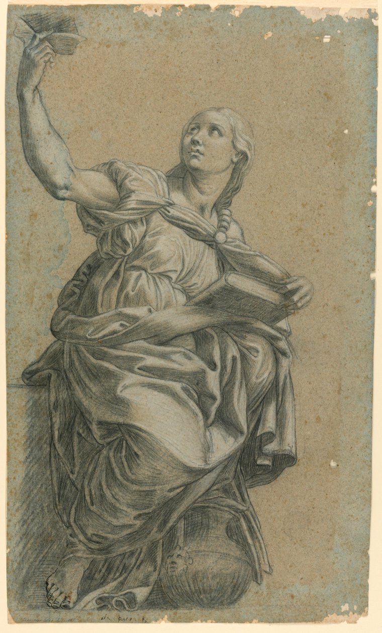 Sybilla Kumejska z fresku Rafaela w St. Maria della Pace autorstwa after Raphael