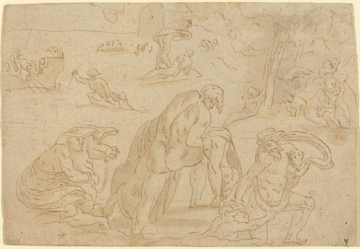 Potop, z loggii watykańskiej autorstwa after Raphael