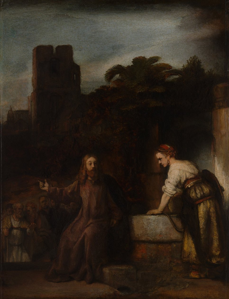 Chrystus i Kobieta z Samarii, ok. 1655 autorstwa after Rembrandt van Rijn