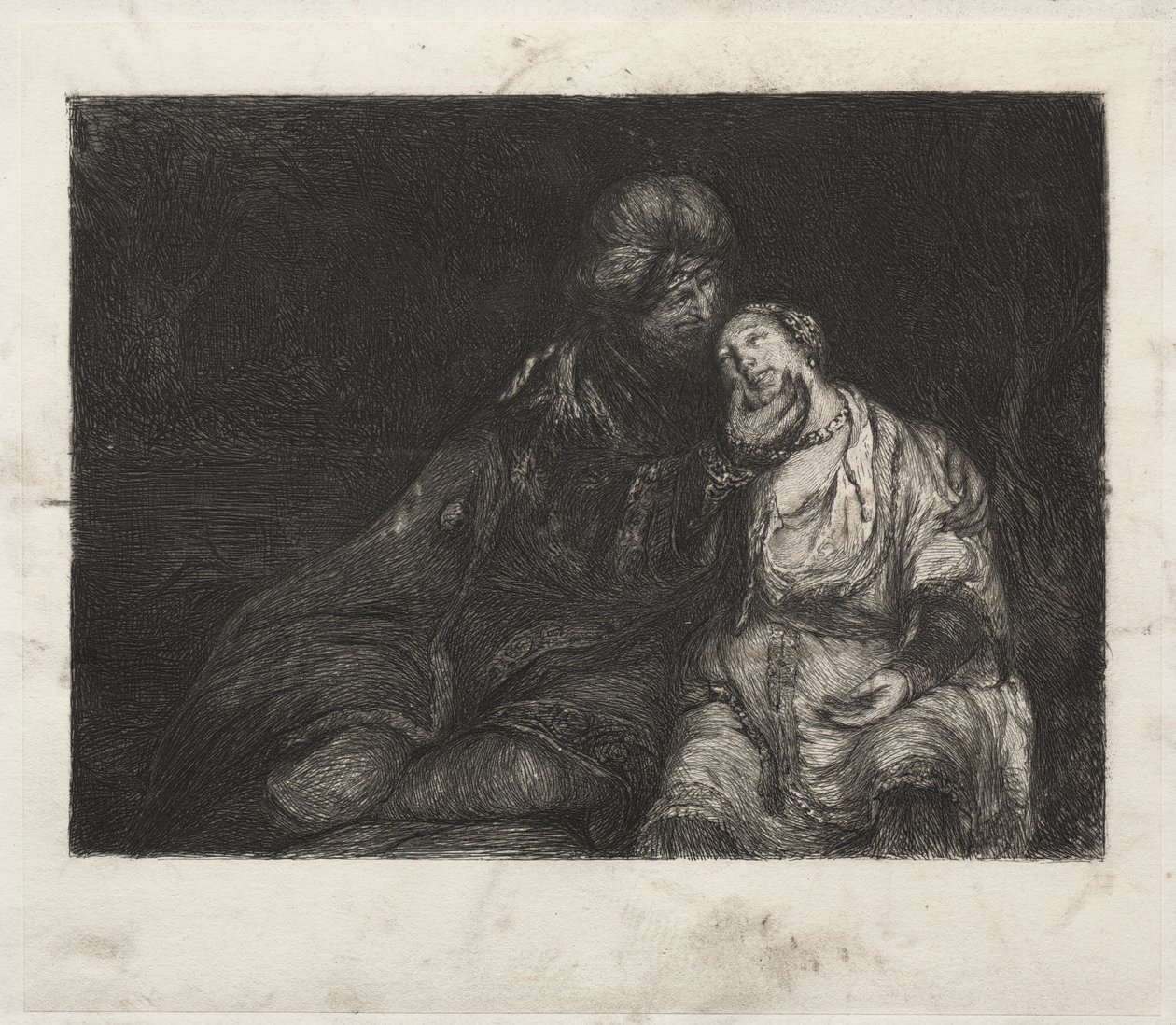 Dwie postacie autorstwa after Rembrandt van Rijn