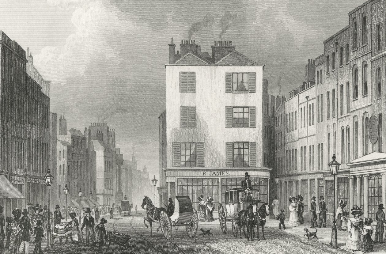 Środkowy rząd Holborn, 1830 autorstwa Thomas Hosmer after Shepherd