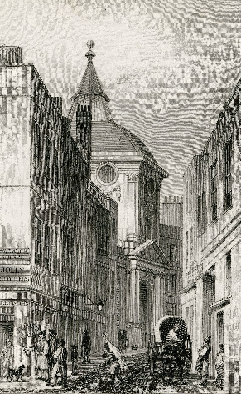 Physicians College, Warwick Lane, 1830 autorstwa Thomas Hosmer after Shepherd