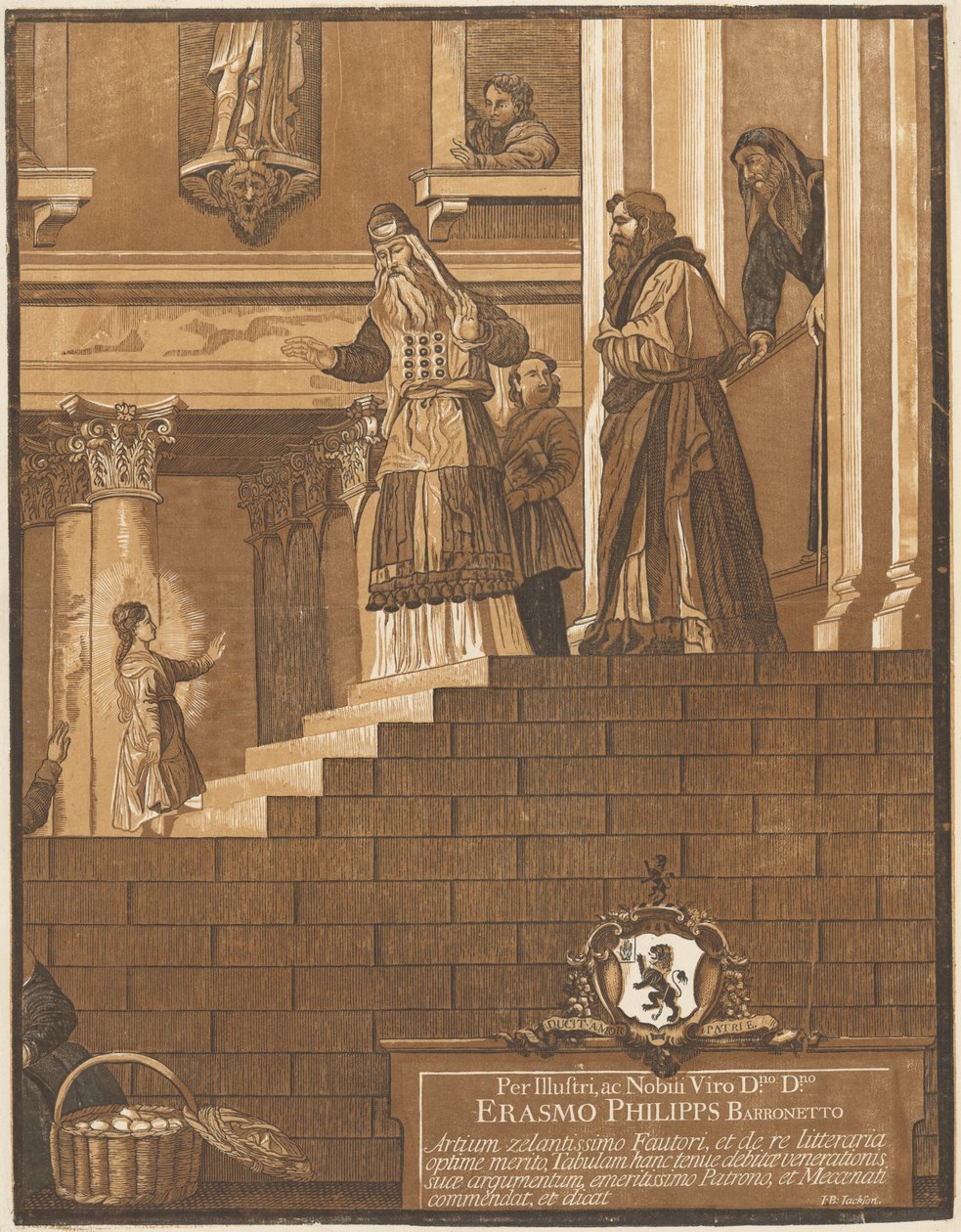 Prezentacja Matki Boskiej w Świątyni (prawy panel) autorstwa after Titian John Baptist Jackson