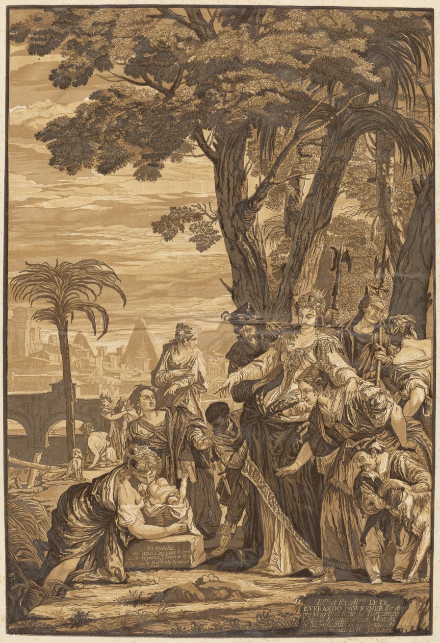 Znalezienie Mojżesza autorstwa after Veronese John Baptist Jackson