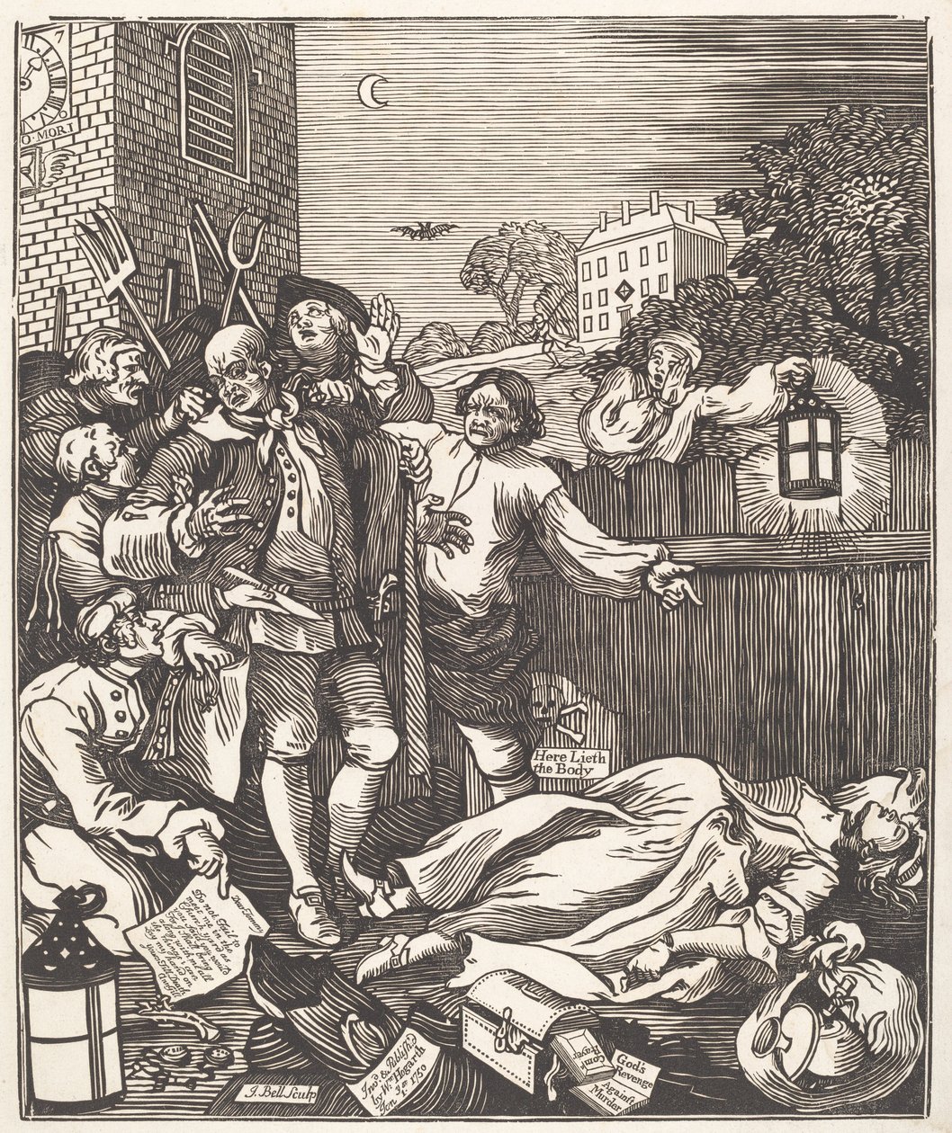 Okrucieństwo w doskonałości autorstwa after William Hogarth John Bell