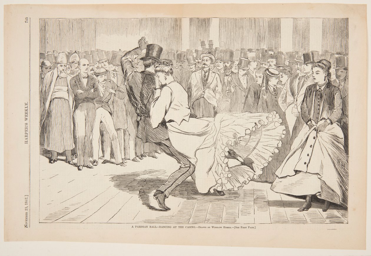 Bal paryski – Taniec w Mabille, Paryż autorstwa after Winslow Homer