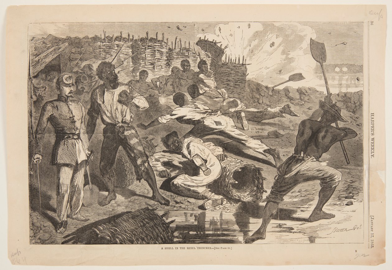 Muszla w okopach rebeliantów autorstwa after Winslow Homer