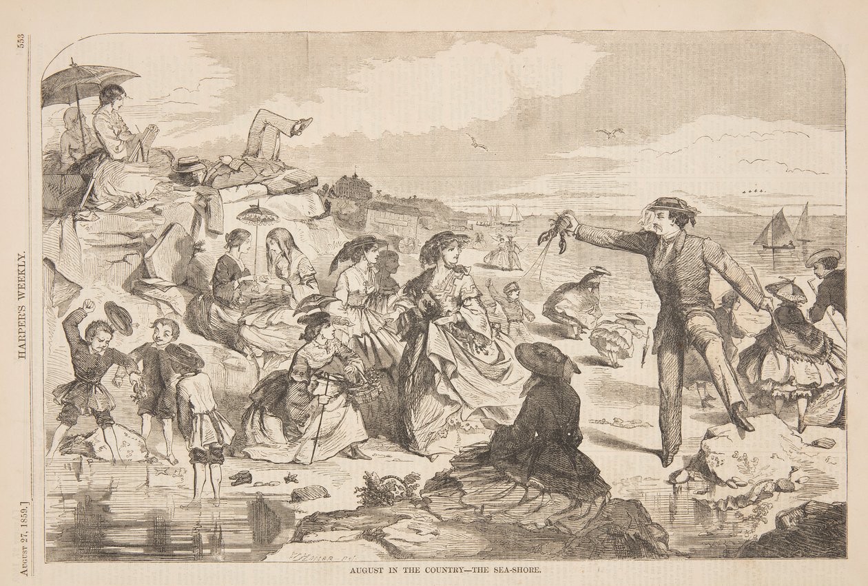 Sierpień na wsi – Brzeg morza autorstwa after Winslow Homer