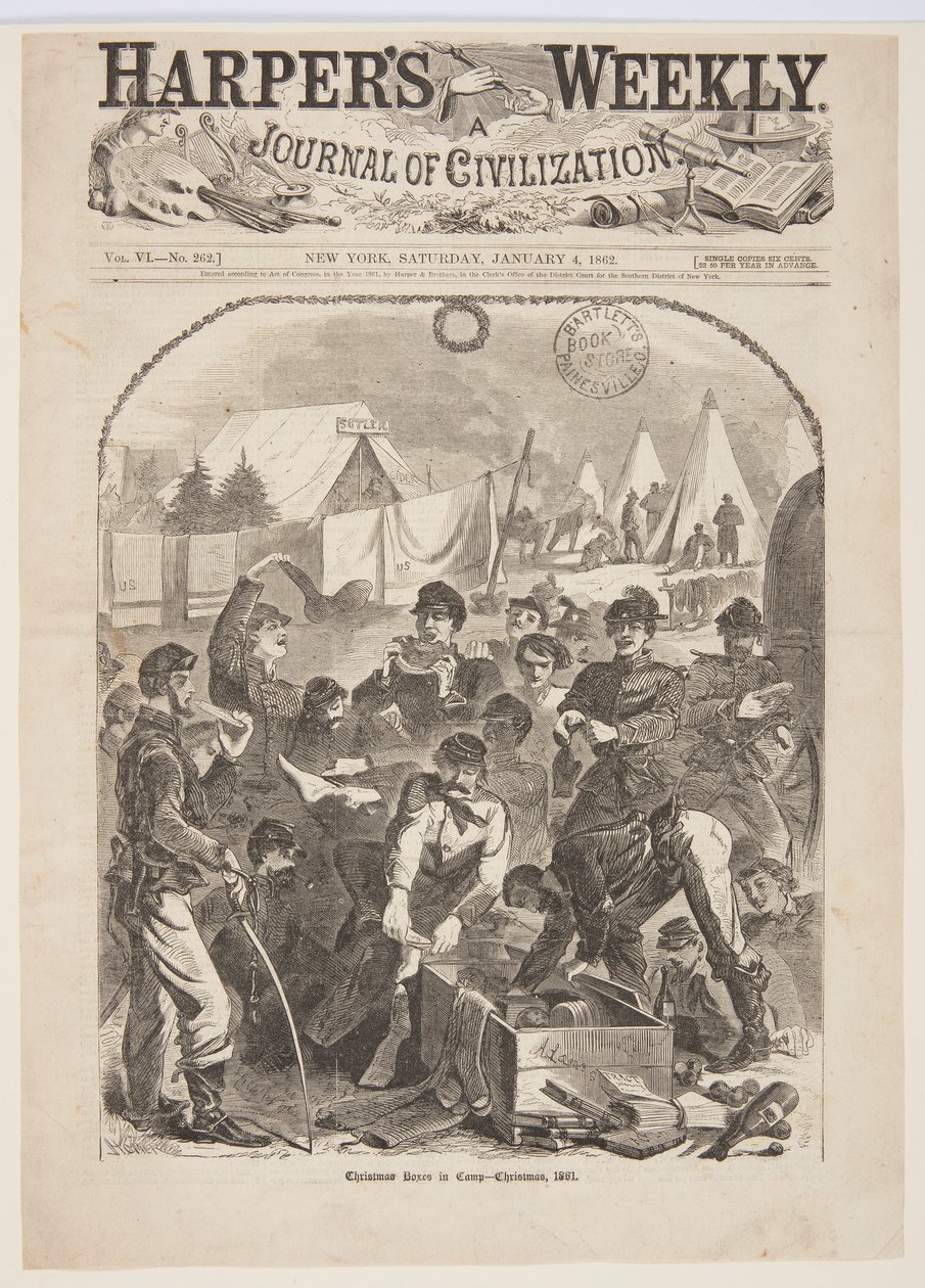 Pudełka bożonarodzeniowe w obozie – Boże Narodzenie, 1861 autorstwa after Winslow Homer