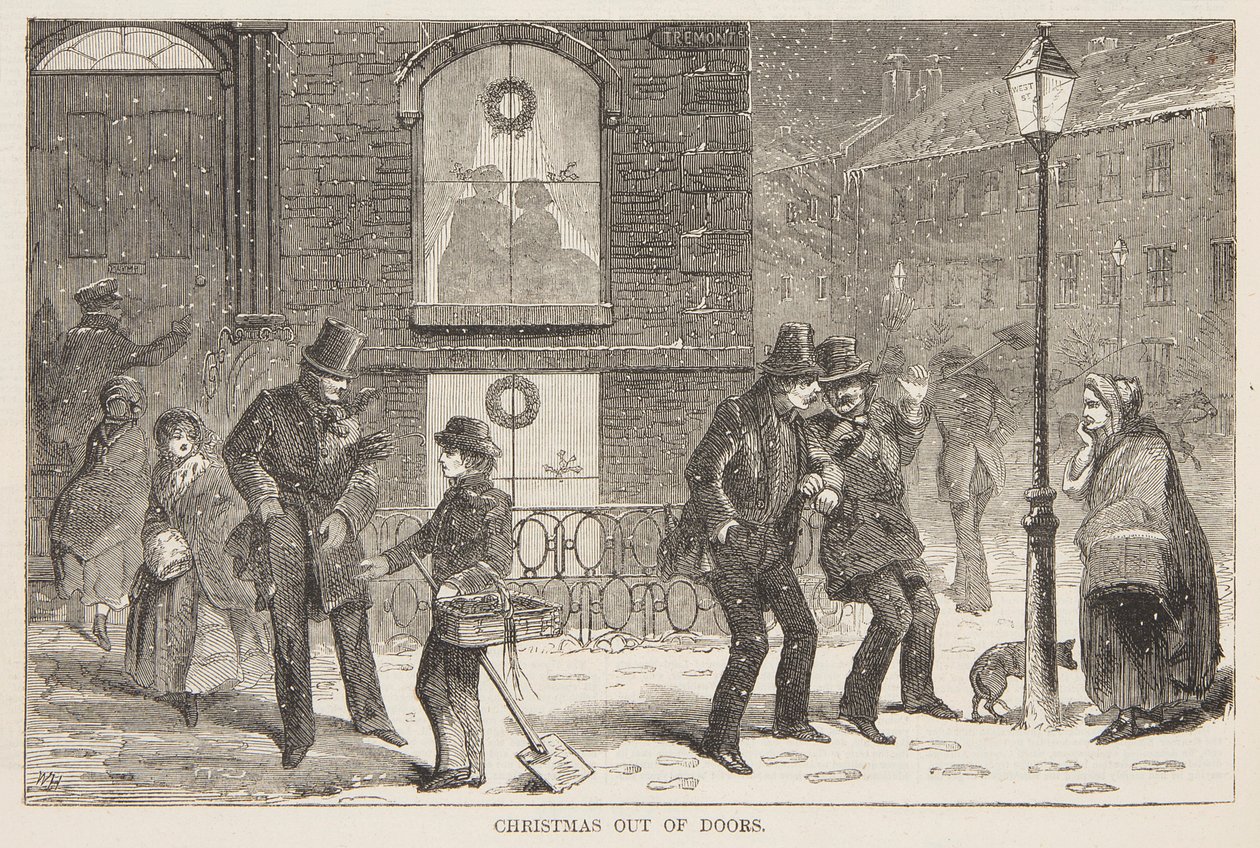 Boże Narodzenie na zewnątrz autorstwa after Winslow Homer