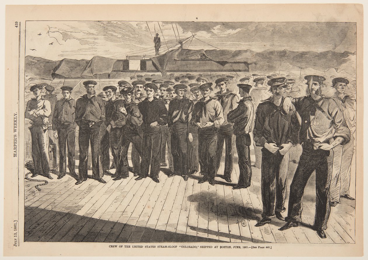 Załoga amerykańskiego parowca „Colorado”, wysłana do Bostonu, czerwiec 1861, z Harper