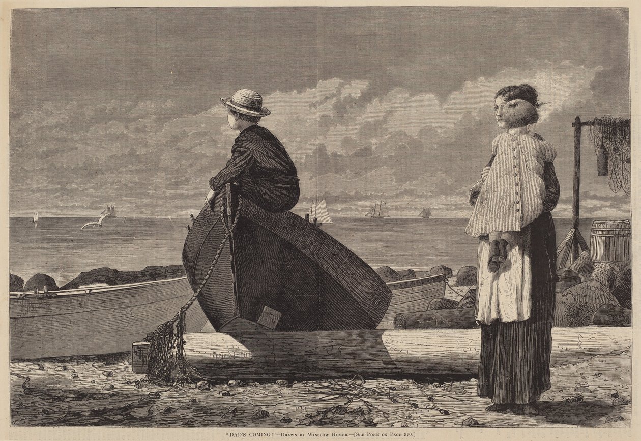 „Idzie tata!” autorstwa after Winslow Homer