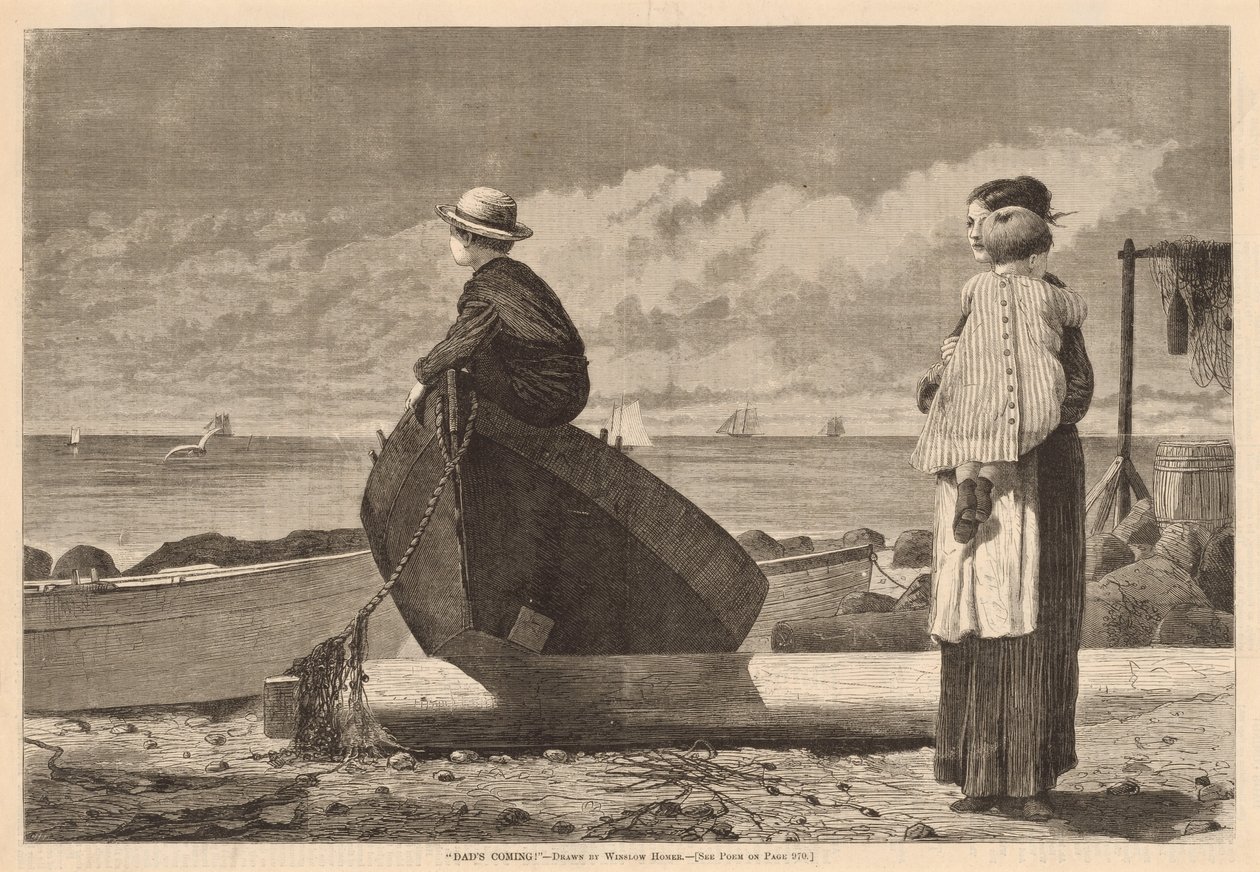 „Idzie tata!” autorstwa after Winslow Homer